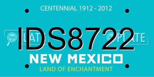 IDS8722 New Mexico License Plate