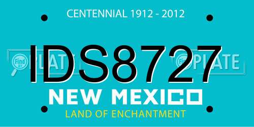 IDS8727 New Mexico License Plate