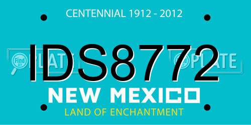 IDS8772 New Mexico License Plate