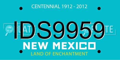 IDS9959 New Mexico License Plate
