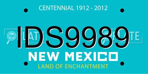 IDS9989 New Mexico License Plate