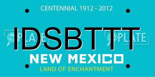 IDSBTTT New Mexico License Plate
