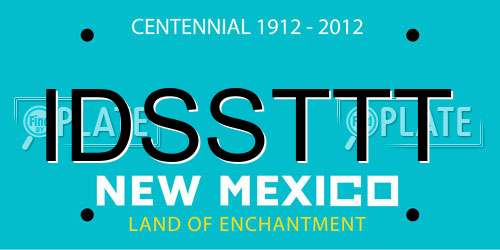 IDSSTTT New Mexico License Plate