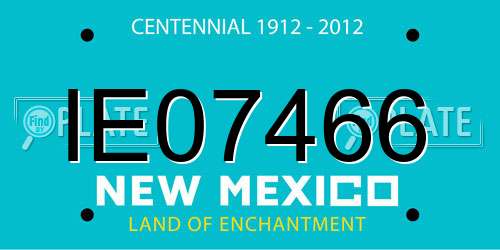 IE07466 New Mexico License Plate