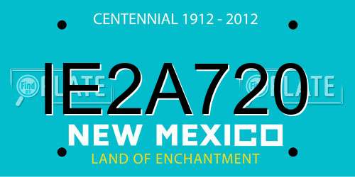IE2A720 New Mexico License Plate