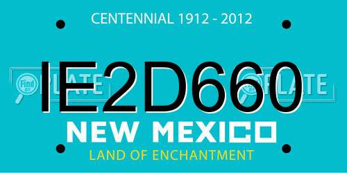 IE2D660 New Mexico License Plate