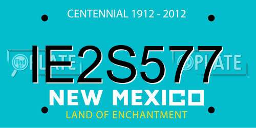 IE2S577 New Mexico License Plate