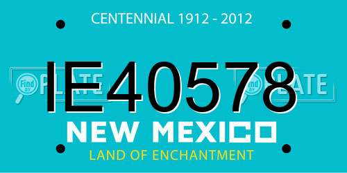 IE40578 New Mexico License Plate