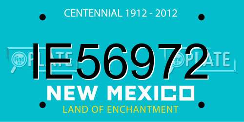 IE56972 New Mexico License Plate