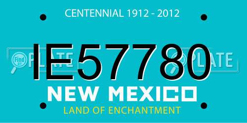 IE57780 New Mexico License Plate