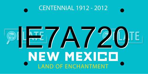 IE7A720 New Mexico License Plate