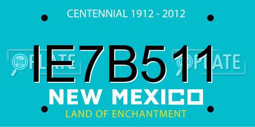 IE7B511 New Mexico License Plate