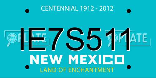 IE7S511 New Mexico License Plate