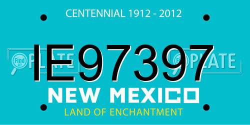 IE97397 New Mexico License Plate