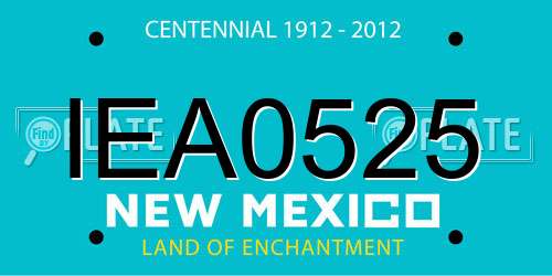IEA0525 New Mexico License Plate