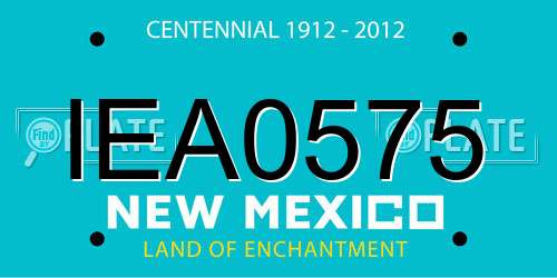 IEA0575 New Mexico License Plate