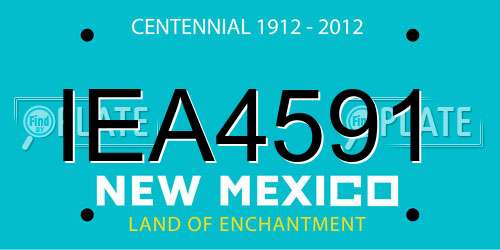 IEA4591 New Mexico License Plate