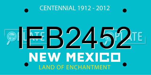 IEB2452 New Mexico License Plate