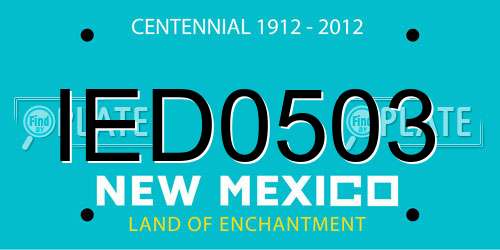 IED0503 New Mexico License Plate