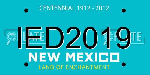 IED2019 New Mexico License Plate