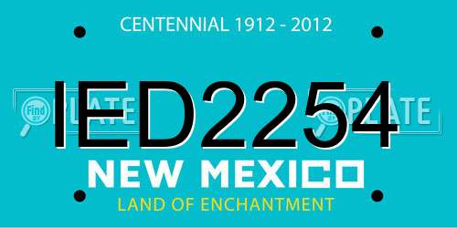 IED2254 New Mexico License Plate
