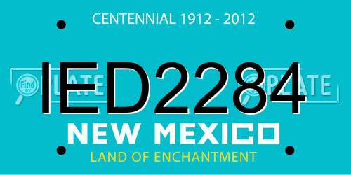 IED2284 New Mexico License Plate