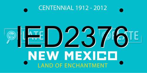 IED2376 New Mexico License Plate