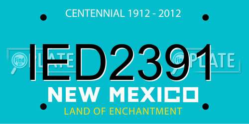 IED2391 New Mexico License Plate
