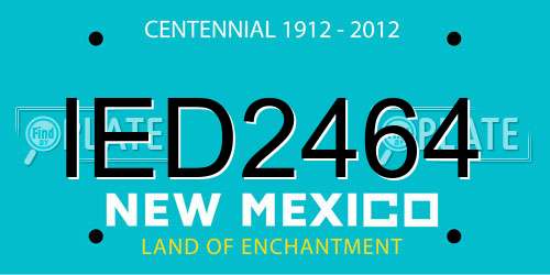 IED2464 New Mexico License Plate