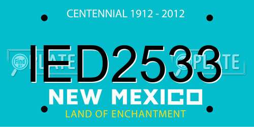 IED2533 New Mexico License Plate