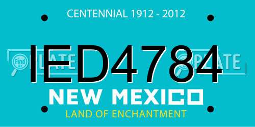 IED4784 New Mexico License Plate