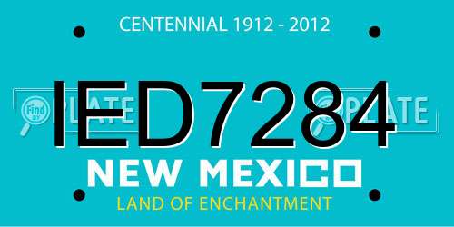 IED7284 New Mexico License Plate