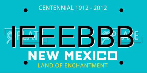IEEEBBB New Mexico License Plate