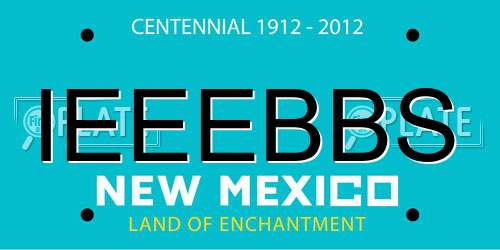 IEEEBBS New Mexico License Plate