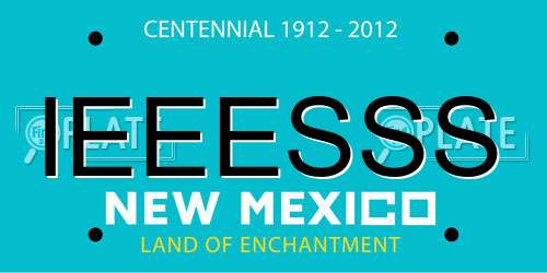 IEEESSS New Mexico License Plate