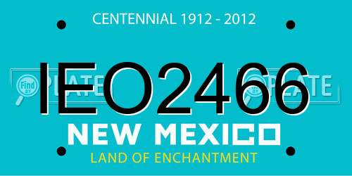 IEO2466 New Mexico License Plate