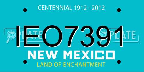 IEO7391 New Mexico License Plate