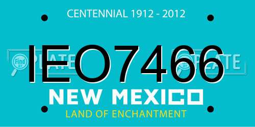 IEO7466 New Mexico License Plate