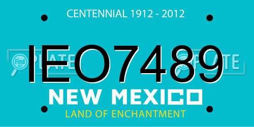 IEO7489 New Mexico License Plate