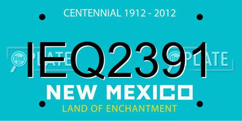 IEQ2391 New Mexico License Plate