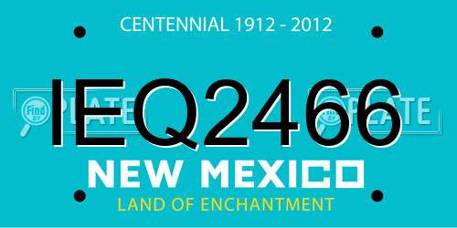 IEQ2466 New Mexico License Plate