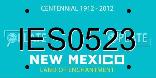 IES0523 New Mexico License Plate