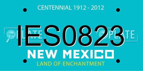 IES0823 New Mexico License Plate