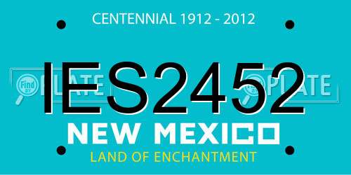 IES2452 New Mexico License Plate