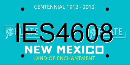 IES4608 New Mexico License Plate