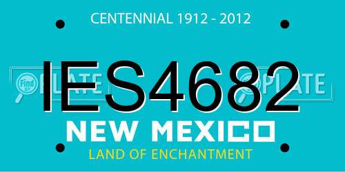 IES4682 New Mexico License Plate