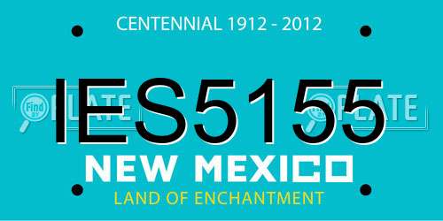 IES5155 New Mexico License Plate