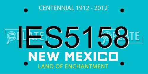 IES5158 New Mexico License Plate