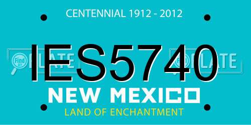 IES5740 New Mexico License Plate