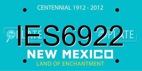 IES6922 New Mexico License Plate